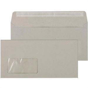 Briefumschläge ÖKI Natur, 41084, grau, DIN lang+