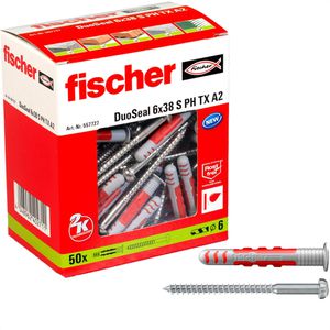 Schrauben-Dübel-Set Fischer 557727, DuoSeal PH TX A2