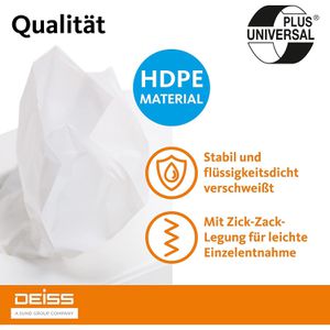 Produktbild für Hygienebeutel Deiss Universal 56941, weiß, Folie