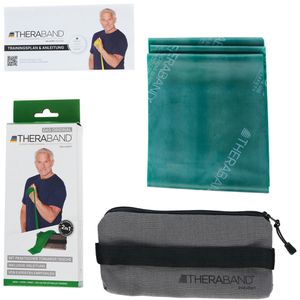 Fitnessband THERABAND Übungsband Set, stark, 2,5 m x 12,8 cm