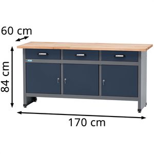 Produktbild für Werkbank Küpper blau