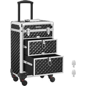 Produktbild für Kosmetikkoffer Songmics JHZ08BK, Trolley, groß