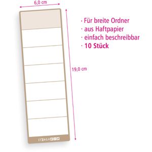 Produktbild für Rückenschilder itenga Latte Macchiato