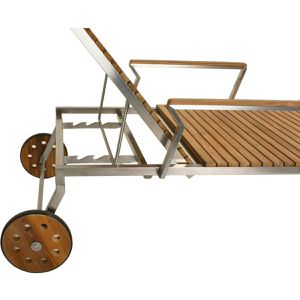 Produktbild für Sonnenliege Garden-Pleasure DENVER, aus Edelstahl/ Holz