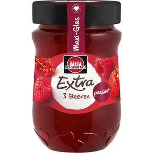 Fruchtaufstrich Schwartau Extra passiert, 3 Beeren