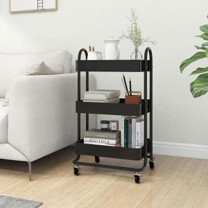 Produktbild für Küchenwagen vidaXL 335865, schwarz