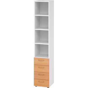 Produktbild für Kombischrank Hammerbacher Serie 9 Advanced, buche / weiß