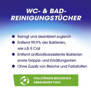 Produktbild für Reinigungstücher Sagrotan WC, feucht