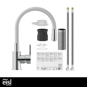 Produktbild für Küchenarmatur EISL FLEXO, chrom / hellgrau