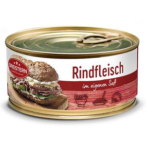 Dreistern Wurstkonserve Rindfleisch im eigenen Saft, Rindfleisch, 300 g