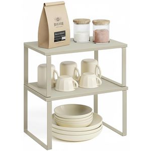 Küchenregal Songmics KCS002K01, beige, 2er Set