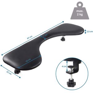 Produktbild für Handballenauflage hJh-OFFICE 830117, schwarz