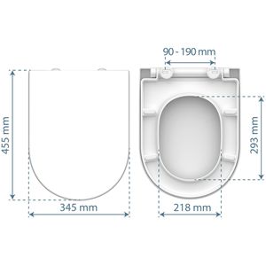 Produktbild für WC-Sitz Schütte White 82910, D-Form, aus Duroplast