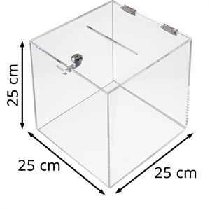 Produktbild für Spendenbox HMF 46917 Würfel, Acryl, transparent