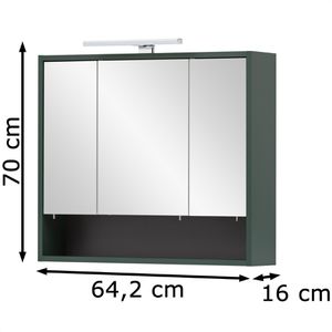 Produktbild für Spiegelschrank Schildmeyer Kent 151134, grün
