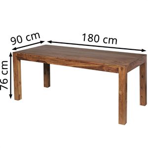 Produktbild für Esstisch Wohnling WL1.322, Sheesham-Massivholz