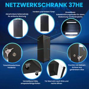 Produktbild für Netzwerkschrank Extralink Standard, EX.11397, 19 Zoll