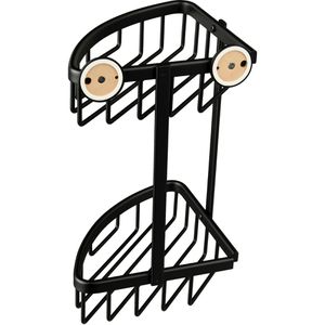 Produktbild für Duschablage Tesa Aluxx Black 40507, schwarz matt