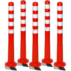 Absperrpfosten UvV Flex Ecoline 100, orange/weiß, Kunststoff