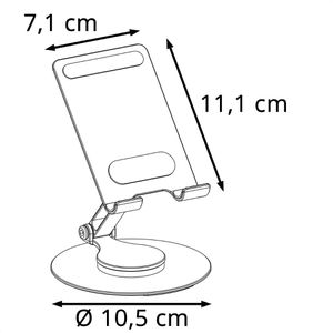 Produktbild für Tablet-Halterung myWall HT48L, silber, für Tisch