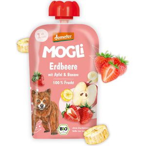 Produktbild für Fruchtpüree MOGLi Erdbeere Quetschie,100% Frucht demeter, BIO