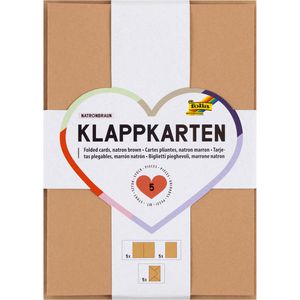 Faltkarten Folia 150598, 220g/m², natronbraun