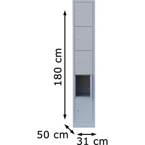 Produktbild für Schließfachschrank ClassiX X-520510, lichtgrau
