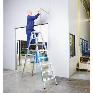 Produktbild für Stehleiter Zarges Saferstep B, 41303, beidseitig begehbar