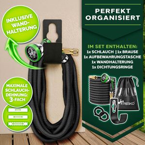 Produktbild für Gartenschlauch Tresko FGS-007, flexibel