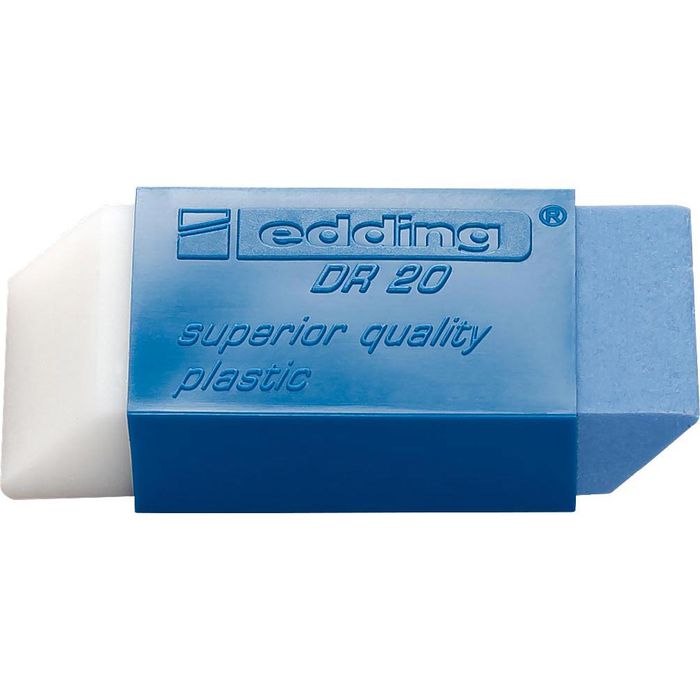 Edding Radiergummi R20 – 20 Stück, Transparent, Mit Schräger Kante Für Präzises Radieren