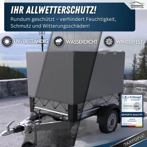 Produktbild für Anhänger-Plane Tarpofix HP1-GR, wasserdichte Hochplane