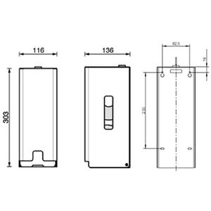 Produktbild für Toilettenpapierspender CWS 706700 ObjectLine System