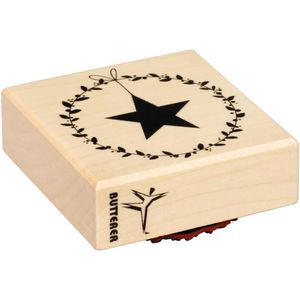 Produktbild für Motivstempel Rayher 29217000 Blätterkranz, aus Holz