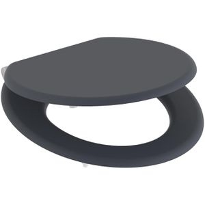 Produktbild für WC-Sitz Schütte Spirit Anthrazit 80104, oval, aus Holz