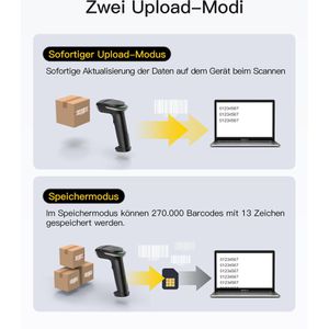 Produktbild für Barcode-Scanner Inateck Hyper 260_black, kabellos