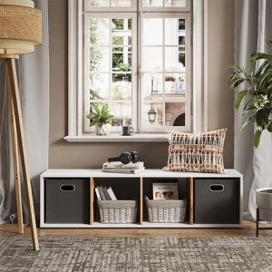 Produktbild für Bücherregal Vicco Ludus, weiß / eiche