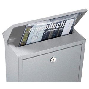 Produktbild für Briefkasten Allux 200, silber, aus Edelstahl