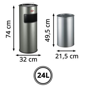 Produktbild für Aschenbecher Wesco 150831-03, neusilber, für Outdoor