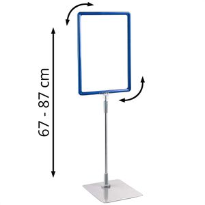 Infoständer Böttcher-AG aus Aluminium, blau, A4
