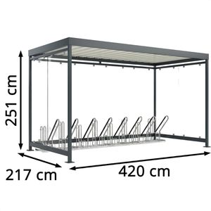 Produktbild für Fahrradunterstand WSM Economy Köln Bike K4 4702 XBF, anthrazit