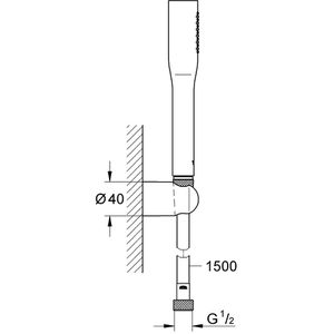 Produktbild für Handbrause GROHE Vitalio Get Stick, 27459000, verchromt