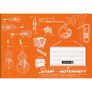 Notenheft Brunnen 1046834, Star, Lineatur 14, A5 quer