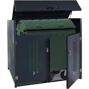Müllcontainerbox Mendler HWC-M54, 160 x 154 x 136 cm