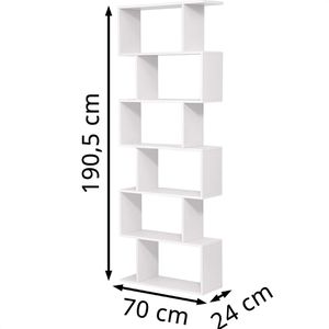 Produktbild für Bücherregal Vasagle LBC61WT, weiß