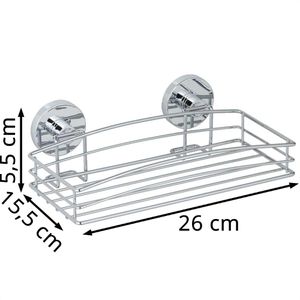 Produktbild für Duschablage Wenko Vacuum-Loc Wandablage, verchromt