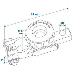 Produktbild für Batterietrennschalter ProPlus gerade, 125 A, 6 - 24 V