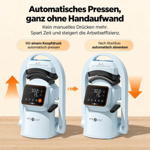 Produktbild für Transferpresse HTVRONT A300 Auto Hat Heat Press, blau