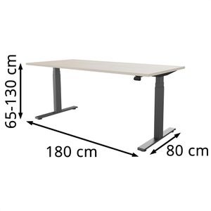 Produktbild für Schreibtisch fm-Büromöbel fouraction, akazie / anthrazit