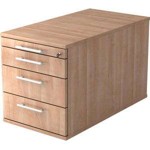Produktbild für Rollcontainer Hammerbacher Solid, aus Holz, nussbaum