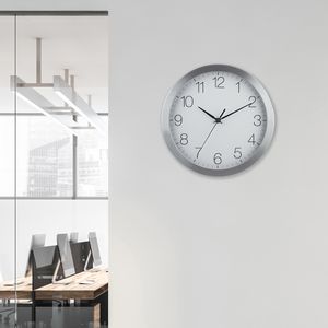 Produktbild für Wanduhr Eurotime 59740-07, Aluminium, analog, Funkuhr